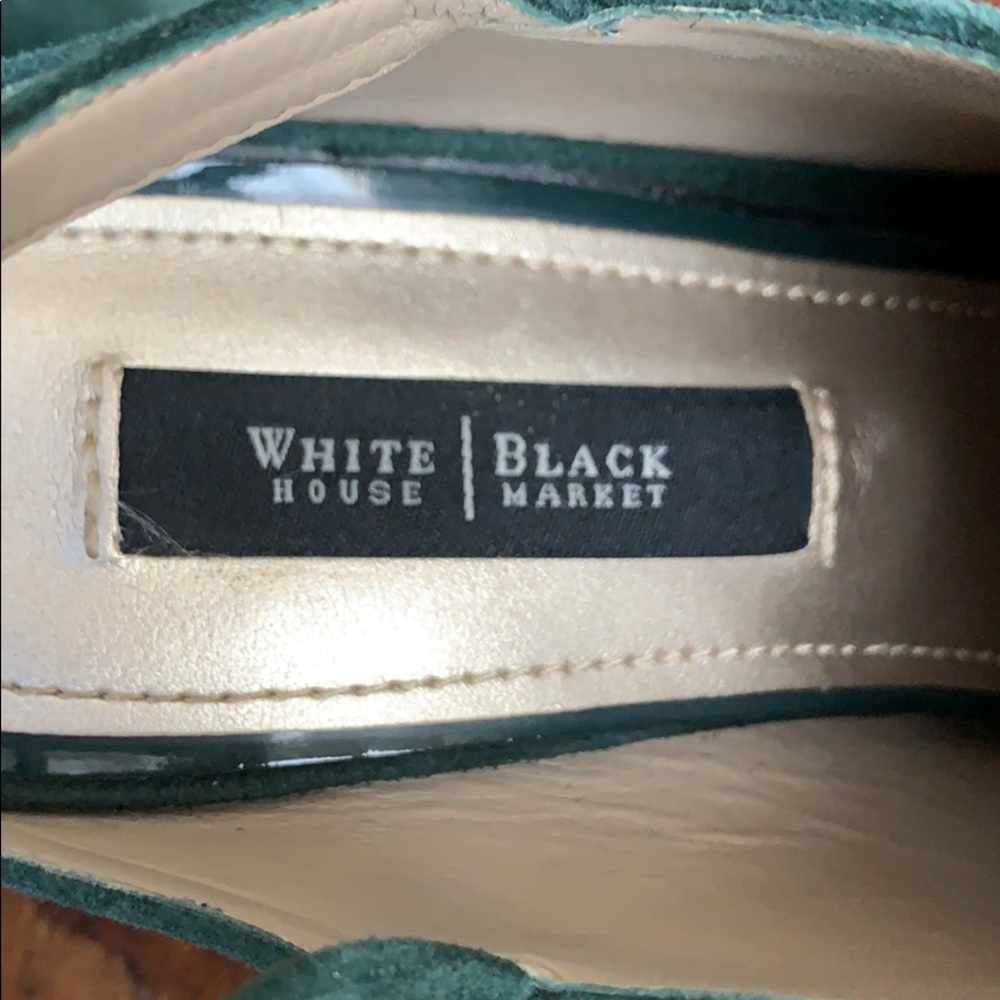 WHBM Suede Hunter Green Heels - Picture 5 of 5
